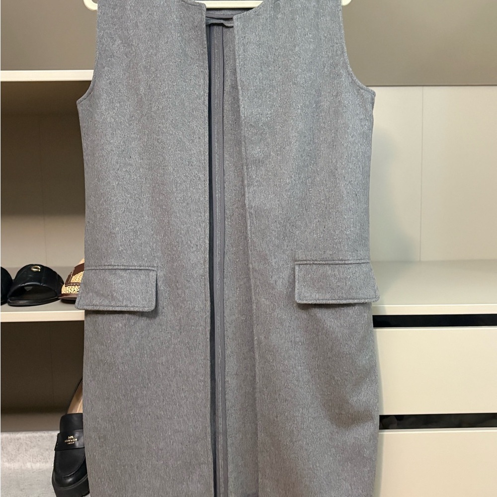 Cupcakes & Cashmere Gray Wool Vest, S